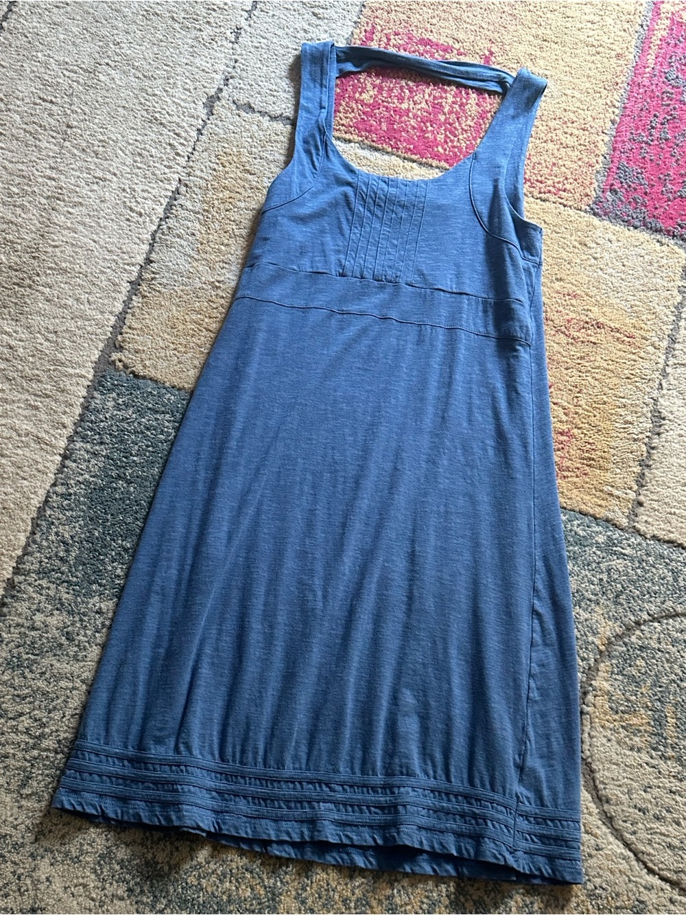 Horny Toad Slate blue baby doll dress M boho prairie beach